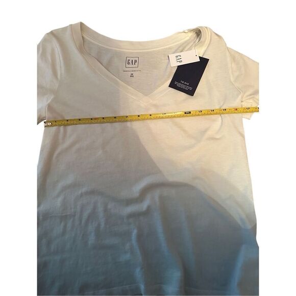 Gap ombré short sleeve tee Sz XS blue/white cotton v-neck - Picture 6 of 6
